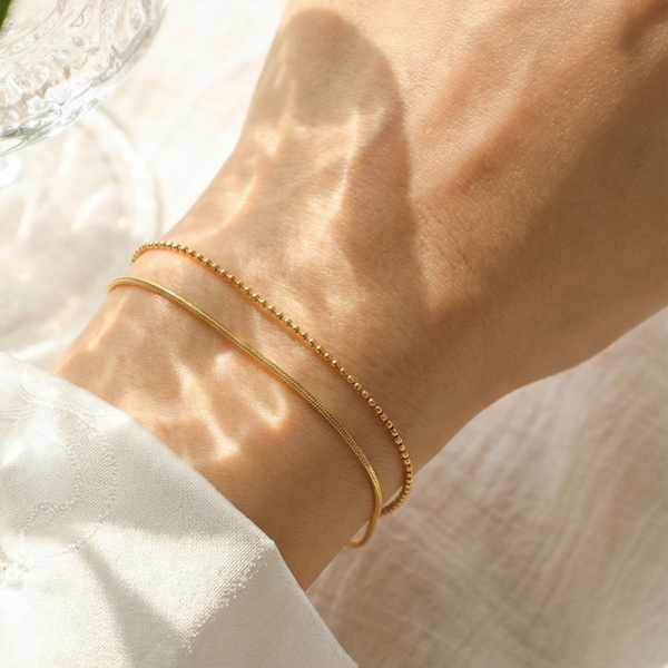 ASDASD Snake chain bracelet 18K gold