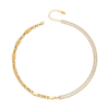 Diamond chain necklace in 18K gold