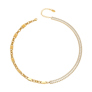 Diamond chain necklace in 18K gold