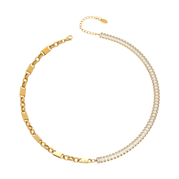 Diamond chain necklace in 18K gold