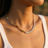 Diamond chain necklace in 18K gold