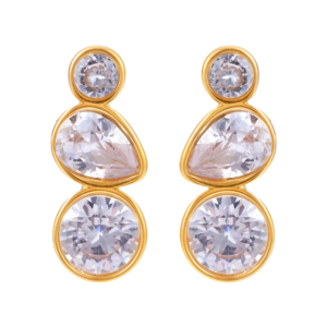 Teardrop Diamond Earrings in 18K Gold
