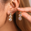 Teardrop Diamond Earrings in 18K Gold