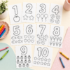 Number Coloring Pages 1–10 for Kids Ages 3–6 | Printable Pack Preview collage of number coloring pages 1–10 for preschool kids with easy-to-color counting designs