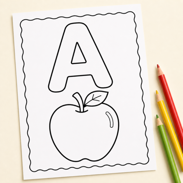Alphabet Coloring Pages A–Z for Preschoolers