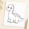Dinosaur Coloring Pages for Kids Ages 3–6