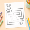 Close-up printable quiet time activity page for preschool kids with simple tracing or matching worksheet